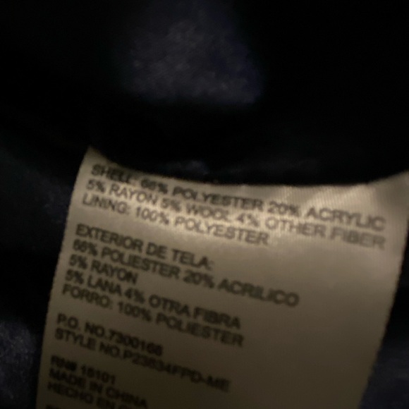 NWT a medium Pink Envelope jacket/coat super cute. Blue & white w/ pink threads - Picture 7 of 7